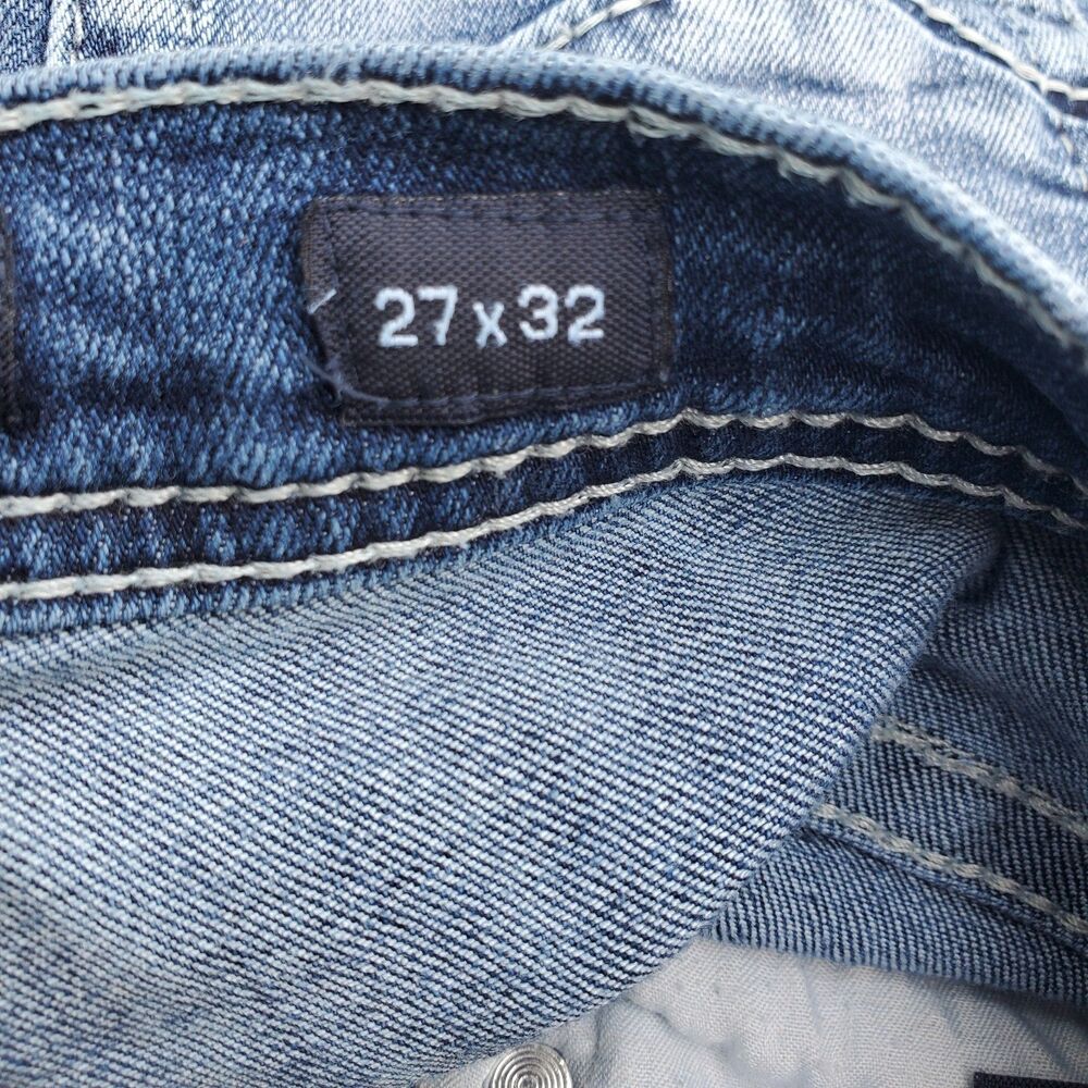 BKE Buckle Jeans Mens 27x32 Blue Aiden Denim Pants Faded Washed Out Stretch - Picture 5 of 11